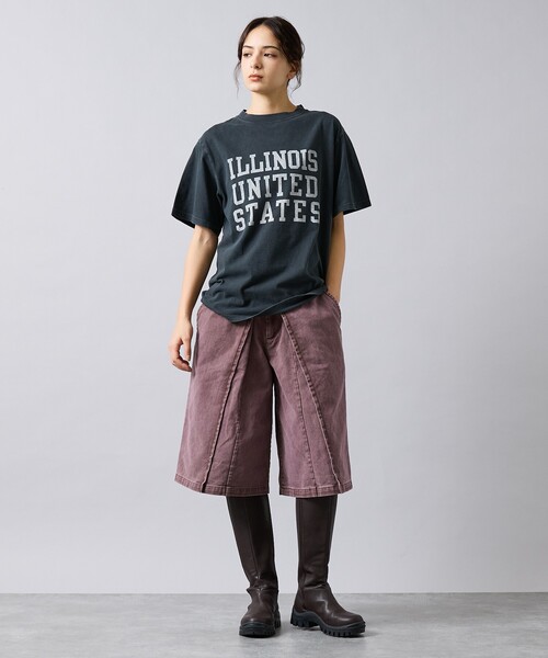 woadblue（ウォードブルー）の「【157/イチゴーナナ】HALF TUCK SHORTS / デニムハーフパンツ（デニムパンツ・レディース・バイオレット・S）」の5枚目の写真