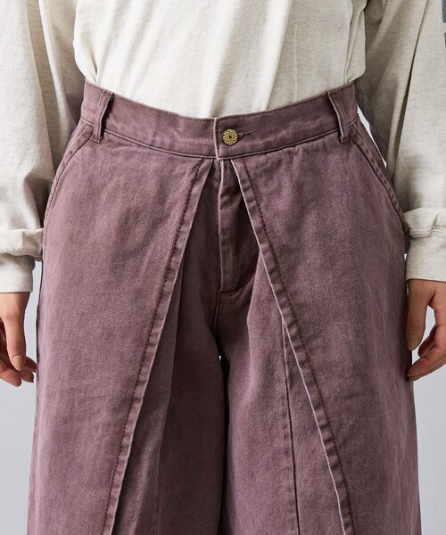 woadblue（ウォードブルー）の「【157/イチゴーナナ】HALF TUCK SHORTS / デニムハーフパンツ（デニムパンツ・レディース・バイオレット・S）」の11枚目の写真