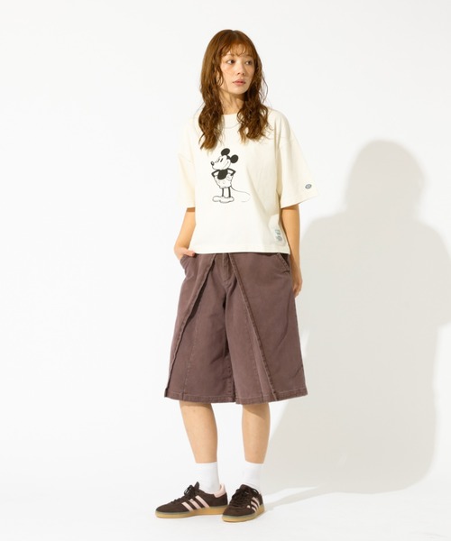 woadblue（ウォードブルー）の「【157/イチゴーナナ】HALF TUCK SHORTS / デニムハーフパンツ（デニムパンツ・レディース・バイオレット・S）」の16枚目の写真