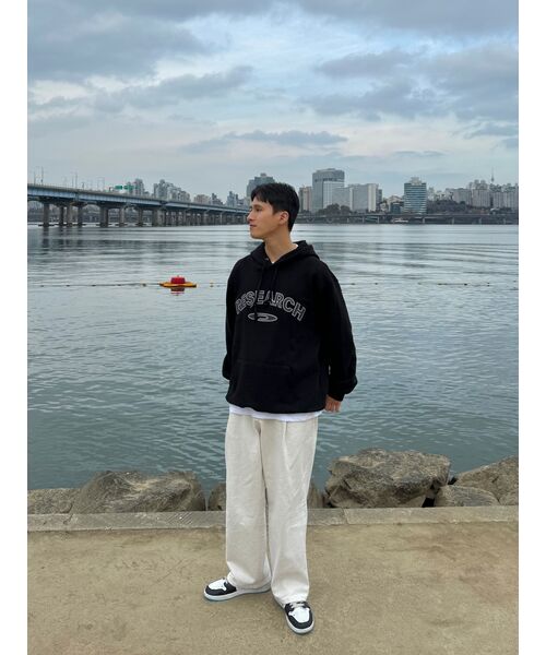 FDR(エフディーアール)の「Felt Double Applique Hood_Black(パーカー・メンズ・その他・LARGE/MEDIUM/SMALL)」の5枚目の写真