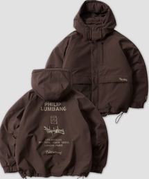 Philip Lumbang（フィリップランバン）の「Philip Lumbang/フィリップ・ランバン 2WAY フード脱着 オーバーサイズ 防風 ドローコード パファージャケット パデッドジャケット ファイバーダウンジャケット レディース メンズ（ダウンジャケット/コート）」