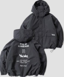 Philip Lumbang（フィリップランバン）の「Philip Lumbang/フィリップ・ランバン 2WAY フード脱着 オーバーサイズ 防風 ドローコード パファージャケット パデッドジャケット ファイバーダウンジャケット レディース メンズ（ダウンジャケット/コート）」