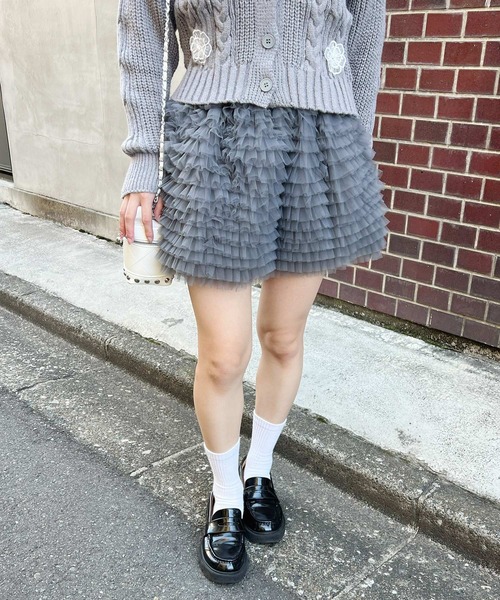 frunco（フランコ）の「チュールミニスカート（スカート・レディース・ブラック/ブラウン/グレー・FREE）」の17枚目の写真