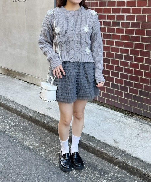 frunco（フランコ）の「チュールミニスカート（スカート・レディース・ブラック/ブラウン/グレー・FREE）」の21枚目の写真