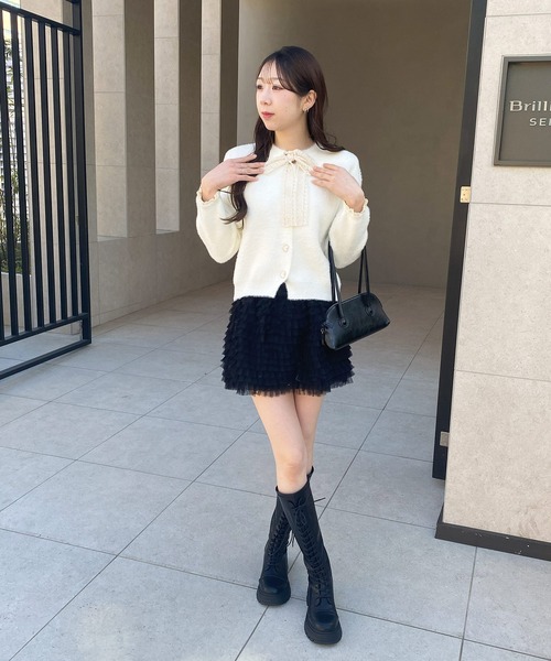 frunco（フランコ）の「チュールミニスカート（スカート・レディース・ブラック/ブラウン/グレー・FREE）」の14枚目の写真