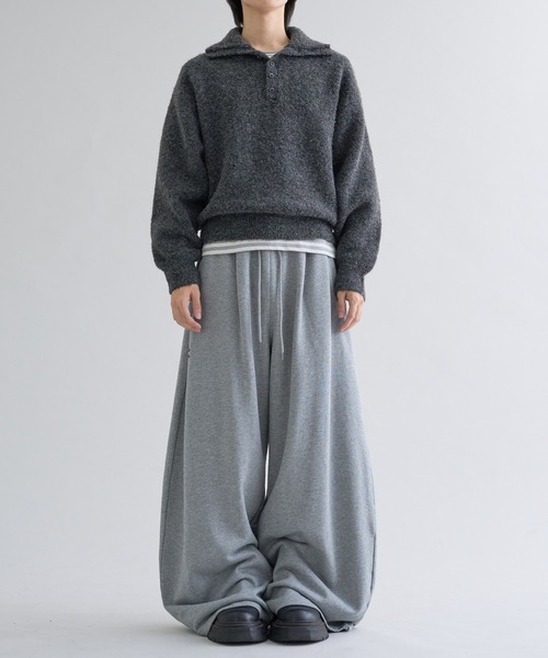 EPNK（イーピーエヌケー）の「Dual-Neck Mulch Button Knit / デュアルネック マルチボタンニット（ニット/セーター・メンズ・ブラウン/チャコールグレー・SMALL/MEDIUM/LARGE）」の7枚目の写真