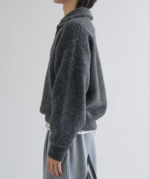 EPNK（イーピーエヌケー）の「Dual-Neck Mulch Button Knit / デュアルネック マルチボタンニット（ニット/セーター・メンズ・ブラウン/チャコールグレー・SMALL/MEDIUM/LARGE）」の3枚目の写真