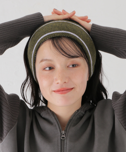 HIGHLAND 2000（ハイランドトゥーサウザンド）の「HIGHLAND 2000 LINE ヘッドバンド（ヘアバンド・レディース・ベージュ/カーキ・FREE）」の10枚目の写真