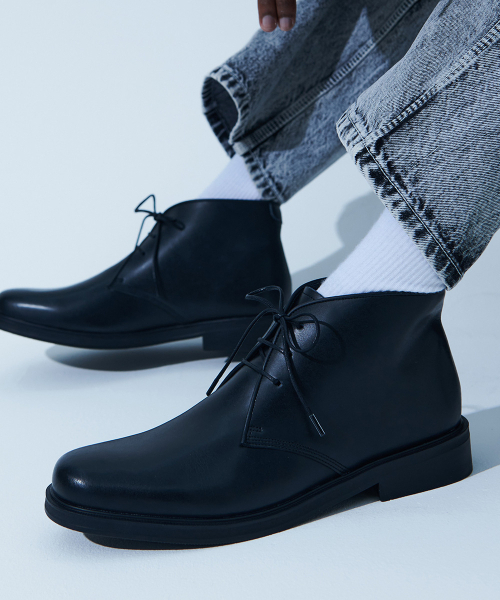 FIRENZE ATELIER（フィレンツェアトリエ）の「Basic Round Toe Chukka Boots_2NDF4900GB [Black]（ブーツ・メンズ・その他・24cm/25cm）」の4枚目の写真