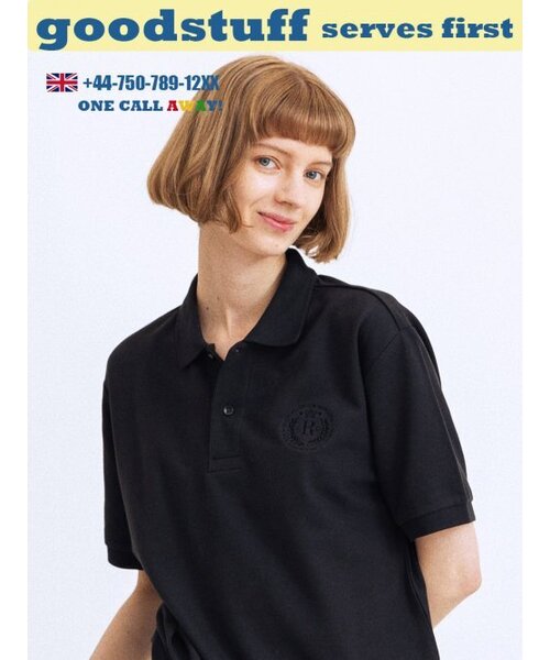 ROYAL CLUB HOLIDAY（ロイヤルクラブホリデー）の「RCH エンブレム ピケカラー 半袖Tシャツ ブラック（ポロシャツ・メンズ・ブラック・SMALL/MEDIUM/LARGE）」の8枚目の写真