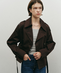 MAKE A TOAST（メイクアトースト）の「Belted Half Trench Coat Brown MBEFBY002BR（トレンチコート）」