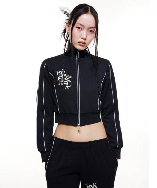 Piping Zip-Up Jersey Black 【公式通販】