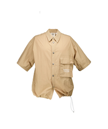 TEMPORARY UNIVERSE（テンポラリー ユニバース）の「オーバーサイズナイロンアウトドアシャツ - ベージュ（シャツ/ブラウス）」