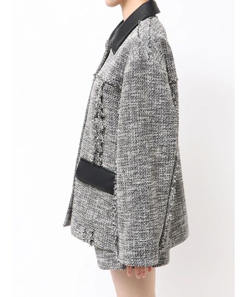 MURUA(ムルーア)の「【セットアップ対応】ツイードミドルジャケット(テーラードジャケット・レディース・ブラック/グレー・FREE)」の16枚目の写真