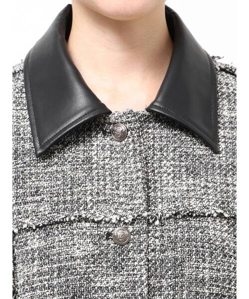 MURUA(ムルーア)の「【セットアップ対応】ツイードミドルジャケット(テーラードジャケット・レディース・ブラック/グレー・FREE)」の18枚目の写真