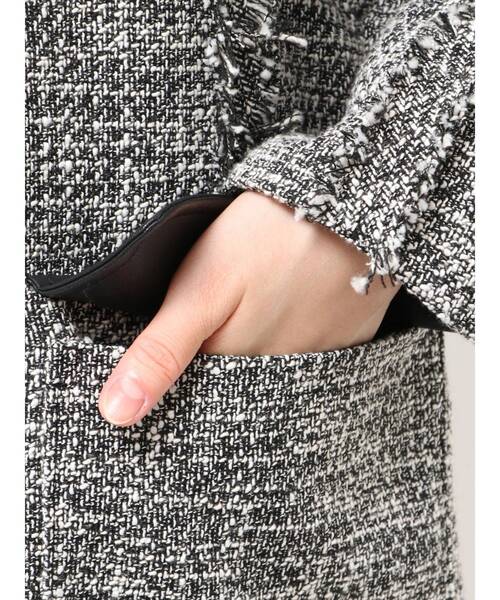 MURUA(ムルーア)の「【セットアップ対応】ツイードミドルジャケット(テーラードジャケット・レディース・ブラック/グレー・FREE)」の20枚目の写真