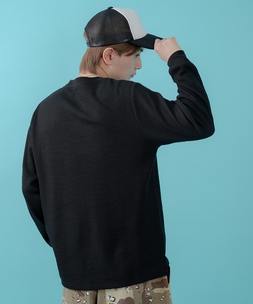 En serio TOKYO(エンソリオトーキョー)の「【SIDEWAYSTANCE】ワッフルC/N長袖Tシャツ(Tシャツ/カットソー・メンズ・杢グレー/ブラック/ホワイト・LARGE/X-LARGE/MEDIUM/SMALL)」の16枚目の写真