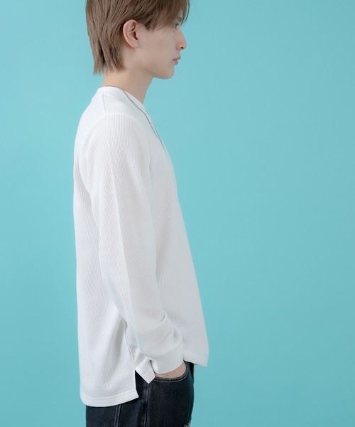En serio TOKYO(エンソリオトーキョー)の「【SIDEWAYSTANCE】ワッフルC/N長袖Tシャツ(Tシャツ/カットソー・メンズ・杢グレー/ブラック/ホワイト・LARGE/X-LARGE/MEDIUM/SMALL)」の19枚目の写真