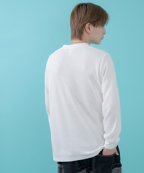En serio TOKYO(エンソリオトーキョー)の「【SIDEWAYSTANCE】ワッフルC/N長袖Tシャツ(Tシャツ/カットソー・メンズ・杢グレー/ブラック/ホワイト・LARGE/X-LARGE/MEDIUM/SMALL)」の20枚目の写真
