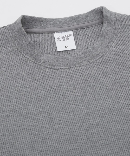 En serio TOKYO(エンソリオトーキョー)の「【SIDEWAYSTANCE】ワッフルC/N長袖Tシャツ(Tシャツ/カットソー・メンズ・杢グレー/ブラック/ホワイト・LARGE/X-LARGE/MEDIUM/SMALL)」の10枚目の写真