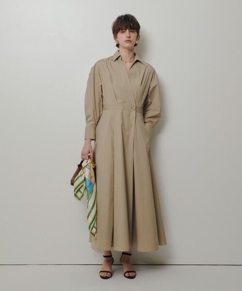 allureville（アルアバイル）の「ラップライクシャツワンピース（ワンピース・レディース・サックスブルー/ベージュ/ネイビー・1/2）」の10枚目の写真