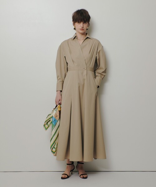 allureville（アルアバイル）の「ラップライクシャツワンピース（ワンピース・レディース・サックスブルー/ベージュ/ネイビー・1/2）」の11枚目の写真