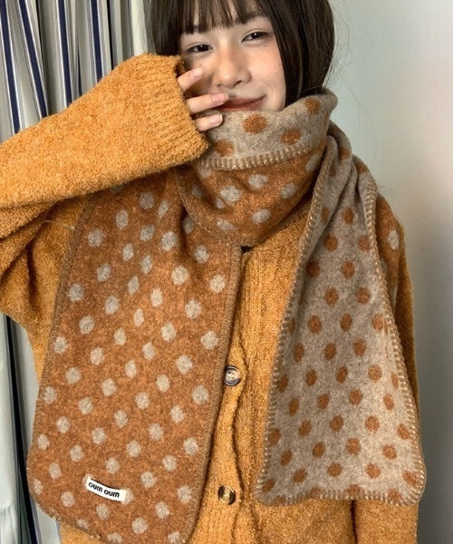 ドットデザインニットマフラー（マフラー）｜Vipoa（ヴィポア）の