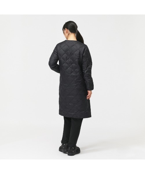 TAION（タイオン）の「タイオン TAION SINGLE SNAP BUTTON CREW NECK LONG DOWN COAT（ダウンジャケット/コート・レディース・ブラック/ベージュ・L/XL/2XL）」の3枚目の写真