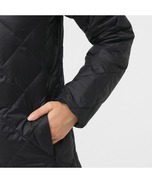 TAION（タイオン）の「タイオン TAION SINGLE SNAP BUTTON CREW NECK LONG DOWN COAT（ダウンジャケット/コート・レディース・ブラック/ベージュ・L/XL/2XL）」の5枚目の写真