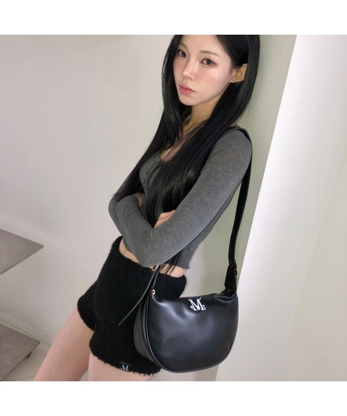 マーレンコンパクトレザーショルダーバッグ 男女共用 (3カラー)