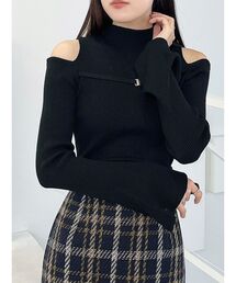 MERCURYDUO | ショルダースリットナローストラップニット(ニット/セーター)