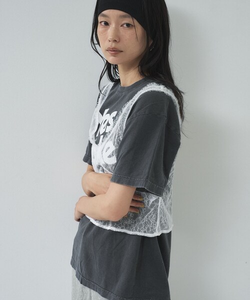 GALLEST（ギャレスト）の「レースビスチェ（シャツ/ブラウス・レディース・ブラック/ホワイト・38）」の7枚目の写真