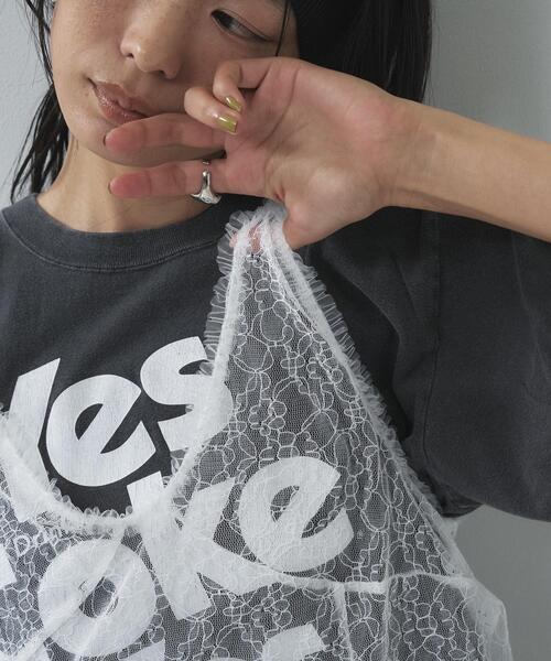 GALLEST（ギャレスト）の「レースビスチェ（シャツ/ブラウス・レディース・ブラック/ホワイト・38）」の9枚目の写真