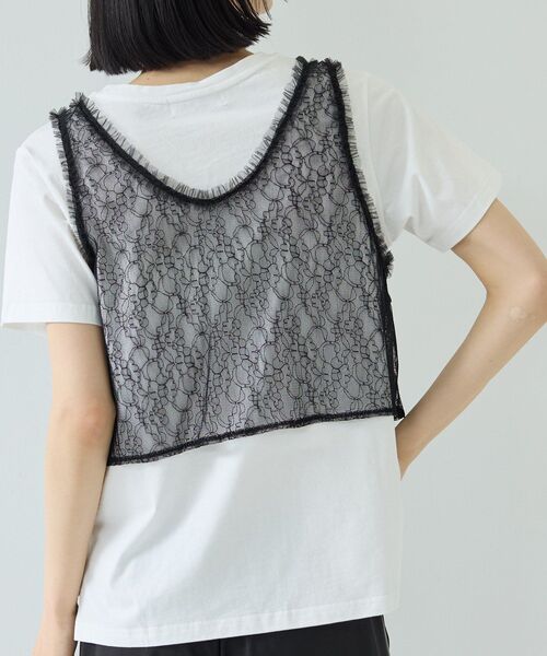 GALLEST（ギャレスト）の「レースビスチェ（シャツ/ブラウス・レディース・ブラック/ホワイト・38）」の3枚目の写真