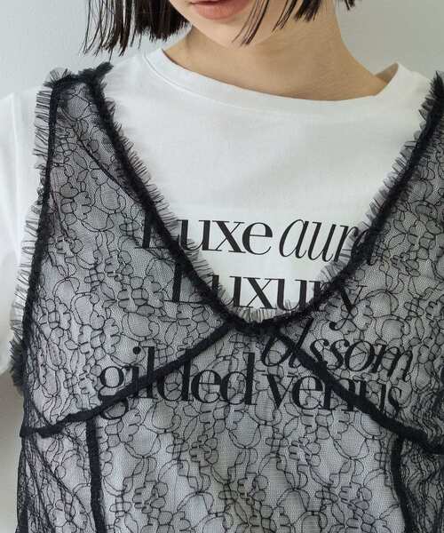 GALLEST（ギャレスト）の「レースビスチェ（シャツ/ブラウス・レディース・ブラック/ホワイト・38）」の5枚目の写真