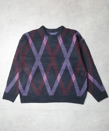 many men many mind（メニーメンメニーマインド）の「【SR】【it】【many men many mind】モヘアタッチ総柄ルーズシルエットジャガードクルーネック（ニット/セーター）」