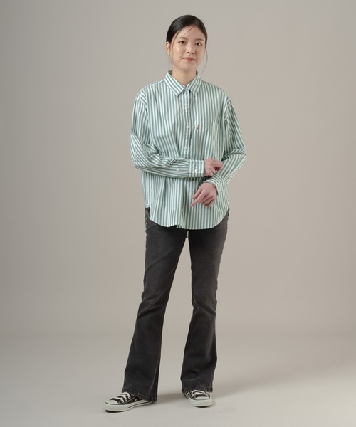 Levi's（リーバイス）の「Levi's/リーバイス ハーリー ボーイフレンドシャツ（シャツ/ブラウス・レディース・グリーン・M/S/XS）」の4枚目の写真