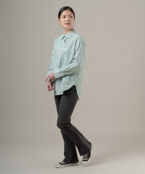 Levi's（リーバイス）の「Levi's/リーバイス ハーリー ボーイフレンドシャツ（シャツ/ブラウス・レディース・グリーン・M/S/XS）」の6枚目の写真