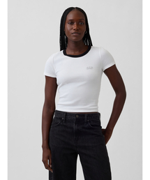 初期 00s L.G.B メッセージ リブ Tシャツ カットソー 半袖 リブ」に該当するレディースのTシャツ/カットソー（半袖）ファッション