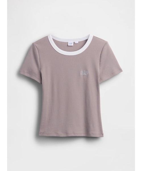 GAP(ギャップ)の「リブ GAPロゴ 半袖チビTシャツ(Tシャツ/カットソー・レディース・ピンク/ホワイト/ベージュ/ブラック/ブルー/イエロー・XS/XXS/S/M/L/XL)」の21枚目の写真