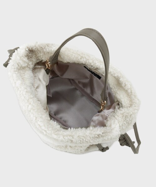 GALLEST(ギャレスト)の「ミックスショルダーバッグ(ショルダーバッグ・レディース・ベージュ系4/ライトグレー系4・00)」の7枚目の写真