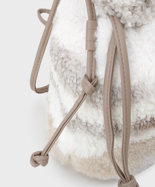 GALLEST(ギャレスト)の「ミックスショルダーバッグ(ショルダーバッグ・レディース・ベージュ系4/ライトグレー系4・00)」の12枚目の写真