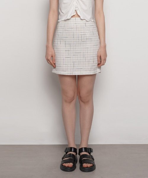 THE-ABON(エイボン)の「W27 de tweed mini skirt pink(スカート・レディース・ピンク・FREE)」の3枚目の写真