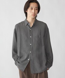 City Ambient Products | City Ambient Products: レギュラー ドレープ デニム ロング スリーブ シャツ(シャツ/ブラウス)