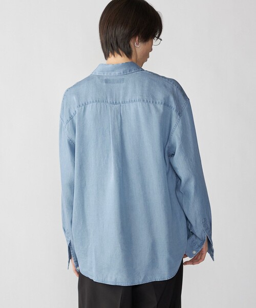 City Ambient Products（シティアンビエントプロダクツ）の「City Ambient Products: レギュラー ドレープ デニム ロング スリーブ シャツ（シャツ/ブラウス・メンズ・グレー/ライトブルー・LARGE/MEDIUM/SMALL）」の21枚目の写真