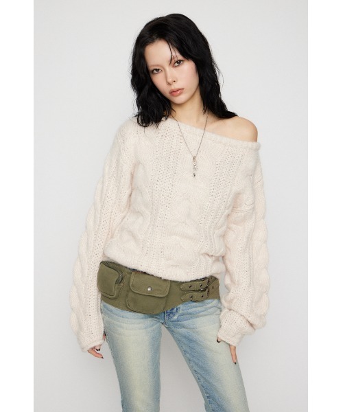 LAGUA GEM(ラグアジェム)の「COTTON POCKET BELT バッグ(ボディバッグ/ウエストポーチ・レディース・ライトベージュ/カーキ・FREE)」の9枚目の写真