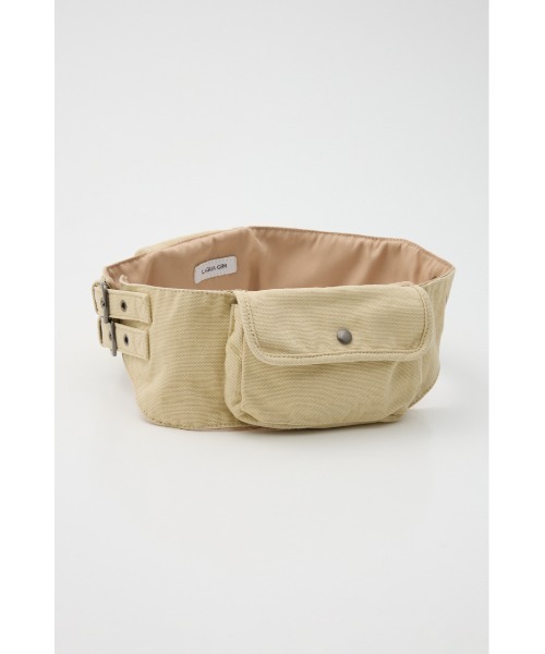 LAGUA GEM(ラグアジェム)の「COTTON POCKET BELT バッグ(ボディバッグ/ウエストポーチ・レディース・ライトベージュ/カーキ・FREE)」の12枚目の写真