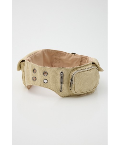 LAGUA GEM(ラグアジェム)の「COTTON POCKET BELT バッグ(ボディバッグ/ウエストポーチ・レディース・ライトベージュ/カーキ・FREE)」の14枚目の写真