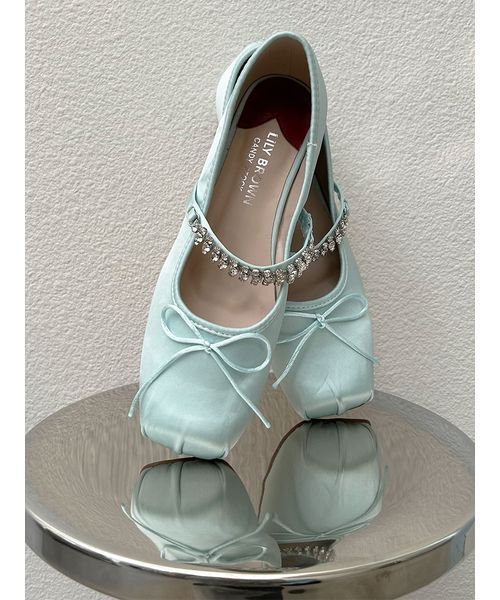 LILY BROWN（リリーブラウン）の「[L.B CANDY STOCK]スクエアバレエシューズ（スリッポン・レディース・ブラック/ホワイト/ミント・S/M/L）」の21枚目の写真