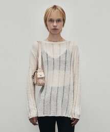 NEEV（ニーヴ）の「Soft Rope Slit Knit (Ivory)（ニット/セーター）」